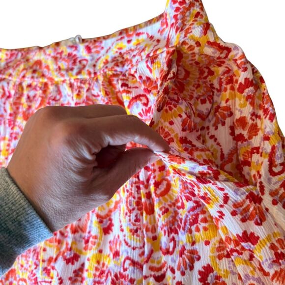 Torrid Floral Print Midi Maxi Skirt High Waist Multicolored Womens Size 0 Large - Picture 6 of 13